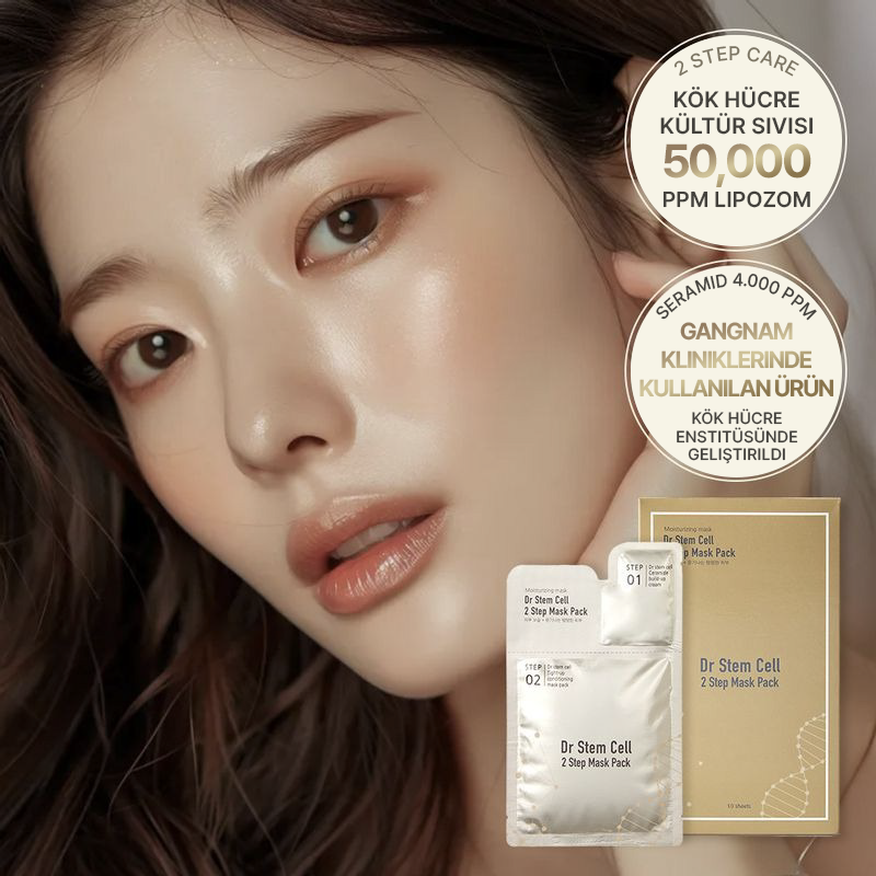 Dr Stem Cell  Kök Hücre Krem ve Maske Seti – 2 Aşamalı Kore Cilt Bakımı (10 adet)